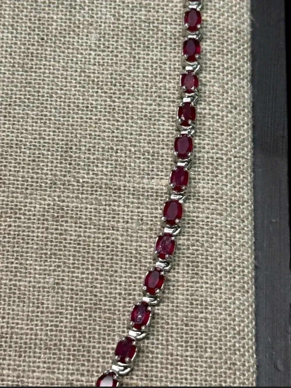 Sterling Silver 43.50 TCW Niassa Ruby Tennis Necklace 20